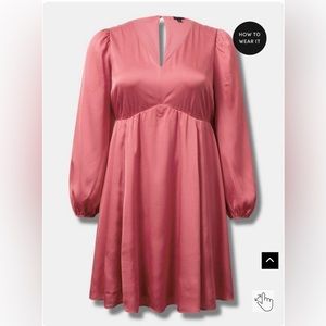 Torrid Mini Bubble Charmeuse Babydoll dress